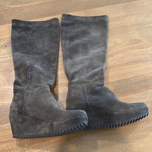 Pedro Garcia Women's Brown Suede Wedge Boots